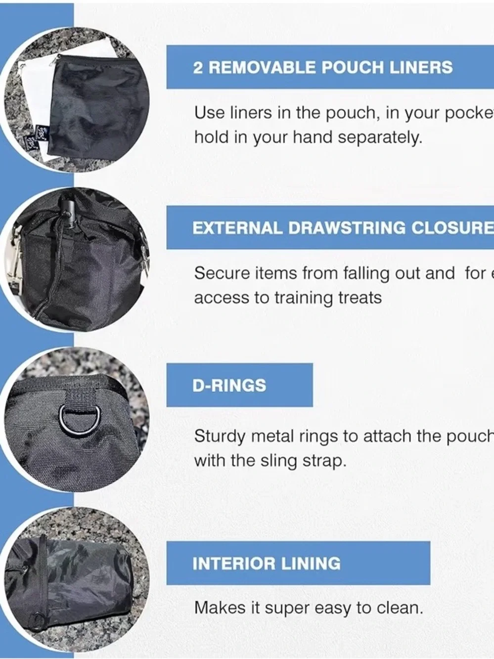 Dog/Treat Pouch/Great for Dog Training/Sling-style strap & non-slip belt/Red
